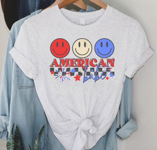American Babe Smiley T-Shirt