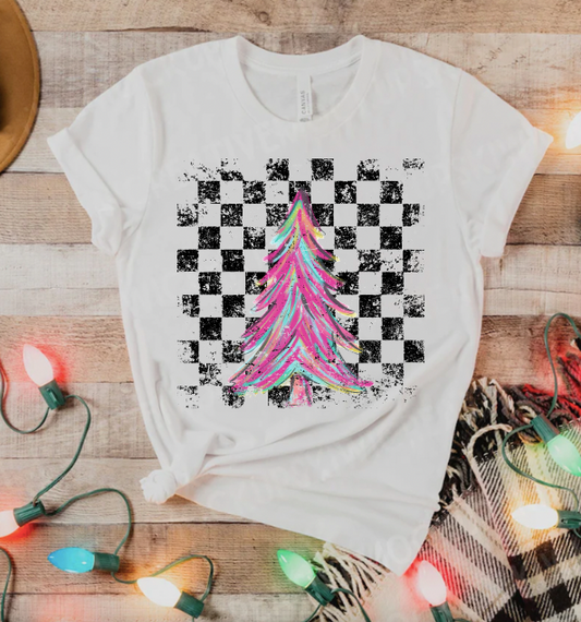Checkered Christmas T-shirt