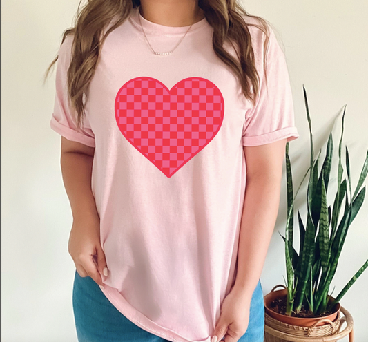 Checkered Heart T-Shirt