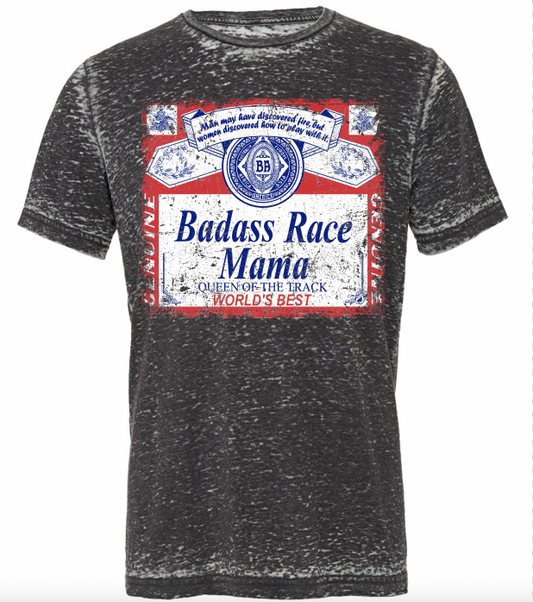 "Badass Race Mama" Acid Wash T-Shirt