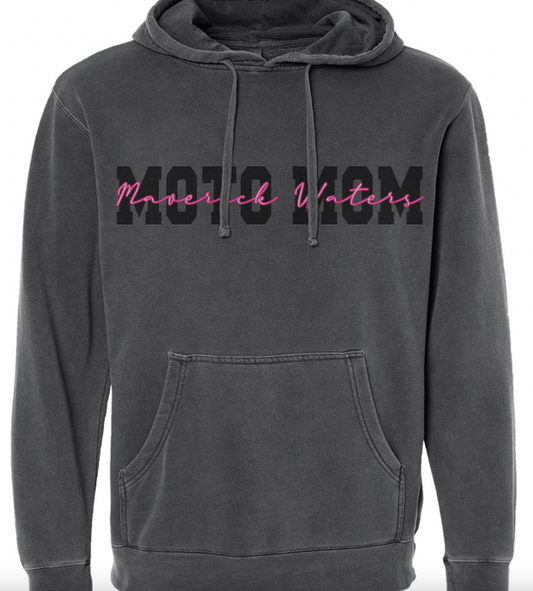 *PERSONALIZED* Pigment Dyed Moto Hoodie