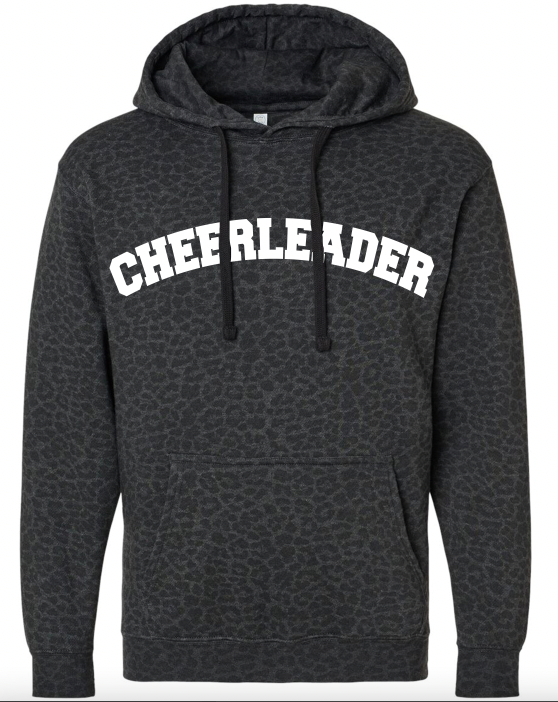 Cheerleader Black Leopard Hoodie
