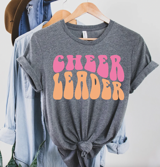 "Cheerleader" Pink and Orange T-Shirt