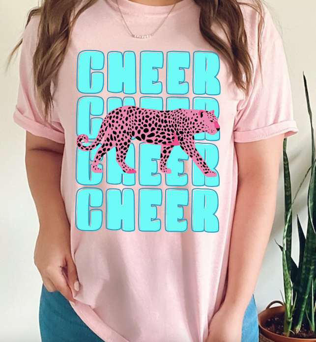 Cheer Light Pink Leopard T-Shirt
