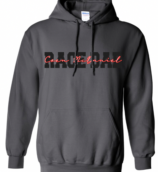 *PERSONALIZED* Heavy Blend Race Dad Hoodie