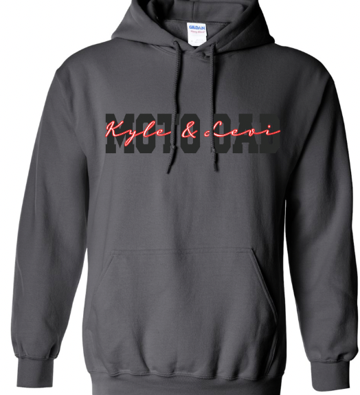 *PERSONALIZED* Heavy Blend Moto Dad Hoodie